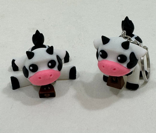 Flexi cute Cow Keychain