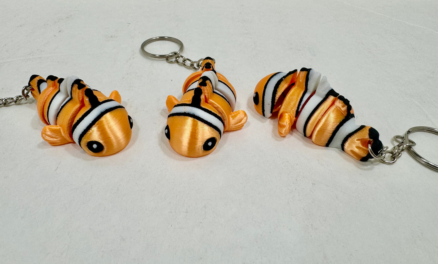 Flexi Cute Clown Fish Keychain